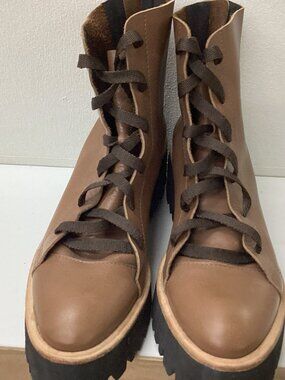 All Black Flatform Platform Camper 3T Lace Up Boots
